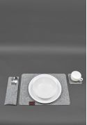 Фото Фетровый набор для сервировки стола на 1 персону бордовый (BN-KN-vin-felt-d)