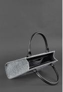 Фото Фетрова жіноча сумка-кроссбоді Blackwood з шкіряними чорними вставками BlankNote (BN-BAG-28-felt-g)