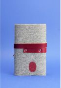 Фото Фетровый женский блокнот (Софт-бук) 1.0 Фетр с кожаными бордовыми вставками