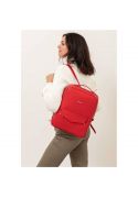 Фото Шкіряний міський жіночий рюкзак на блискавці Cooper червоний
