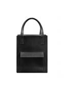 Фото Шкіряна жіноча сумка шоппер Бетсі з кишенею чорна