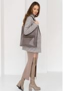 Фото Шкіряна жіноча сумка шоппер Бетсі з кишенею темно-бежева Краст (BN-BAG-10-1-beige)