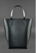 Фото Кожаная женская сумка шоппер D.D. черная