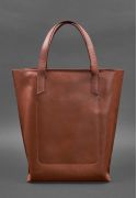 Фото Кожаная женская сумка шоппер D.D. светло-коричневая