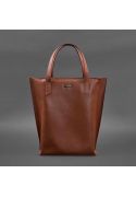 Фото Кожаная женская сумка шоппер D.D. светло-коричневая