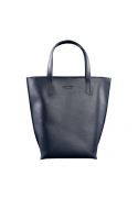 Фото Кожаная женская сумка шоппер D.D. темно-синяя