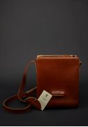 Фото Мужская кожаная сумка-мессенджер Esquire светло-коричневая