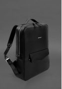 Фото Кожаный городской рюкзак на молнии Cooper maxi черный (BN-BAG-19-1-g)