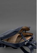 Фото Кожаный городской рюкзак на молнии Cooper maxi синий (BN-BAG-19-1-navy-blue)