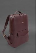Фото Кожаный городской рюкзак на молнии Cooper maxi бордовый (BN-BAG-19-1-vin)