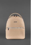 Фото Кожаный женский мини-рюкзак Kylie светло-бежевый