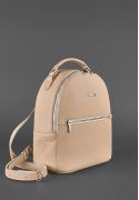 Фото Кожаный женский мини-рюкзак Kylie светло-бежевый