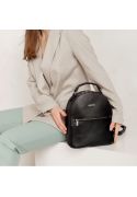 Фото Шкіряний жіночий міні-рюкзак Kylie чорний краст