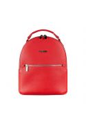 Фото Кожаный женский мини-рюкзак Kylie красный