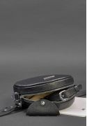 Фото Кругла жіноча шкіряна сумочка Tablet чорна Blackwood