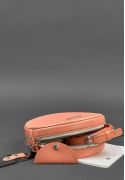 Фото Круглая кожаная женская сумочка Tablet коралловая