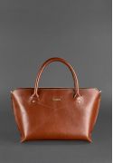 Фото Женская кожаная сумка Midi светло-коричневая