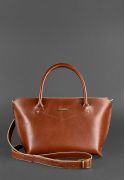 Фото Женская кожаная сумка Midi светло-коричневая
