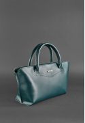 Фото Женская кожаная сумка Midi зеленая