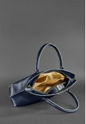 Фото Женская кожаная сумка Midi темно-синяя