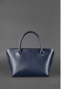 Фото Женская кожаная сумка Midi темно-синяя