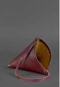 Фото Кожаная женская сумка-косметичка Пирамида Марсала