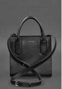 Фото Кожаная женская сумка-кроссбоди черная (BN-BAG-28-g)