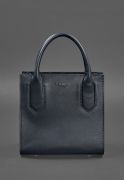 Фото Шкіряна жіноча сумка-кроссбоді темно-синя (BN-BAG-28-navy-blue)