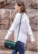 Фото Женская кожаная сумка-кроссбоди Lola зеленая