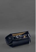 Фото Женская кожаная сумка-кроссбоди Lola темно-синяя