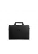 Фото Кожаная сумка для ноутбука и документов черная