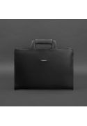 Фото Кожаная сумка для ноутбука и документов черная