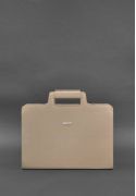 Фото Женская кожаная сумка для ноутбука и документов светло-бежевая (BN-BAG-36-light-beige)