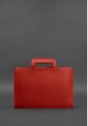 Фото Жіноча шкіряна сумка для ноутбука і документів червона