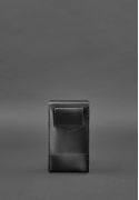 Фото Набор женских черных кожаных сумок Mini поясная/кроссбоди