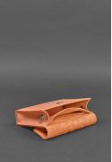 Фото Женская кожаная сумка поясная/кроссбоди Mini Живой коралл