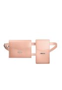 Фото Набор женских розовых кожаных сумок Mini поясная/кроссбоди