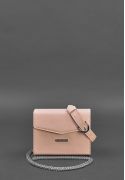 Фото Женская кожаная сумка поясная/кроссбоди Mini розовая