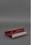 Фото Женская кожаная сумка поясная/кроссбоди Mini бордовая