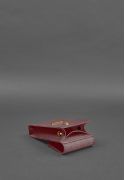 Фото Набор женских бордовых кожаных сумок Mini поясная/кроссбоди