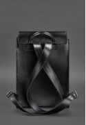 Фото Кожаный городской рюкзак угольно-черный