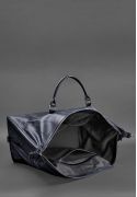 Фото Кожаная дорожная сумка темно-синяя