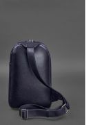 Фото Темно-синий кожаный мужской рюкзак на одно плечо Chest Bag (BN-BAG-42-navy-blue)