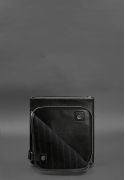 Фото Кожаная мужская сумка через плечо Черная Краст (BN-BAG-46-g)