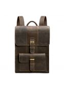 Фото Кожаный рюкзак Brit темно-коричневый (BN-BAG-47-o)