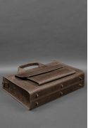 Фото Кожаная сумка для ноутбука и документов Универсальная темно-коричневая Crazy Horse (BN-BAG-50-o)