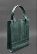 Фото Шкіряна жіноча сумка шоппер Бетсі зелена