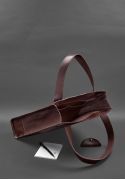 Фото Шкіряна жіноча сумка шоппер Бэтси бордова краст BlankNote (BN-BAG-10-vin)