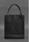 Фото Кожаная женская сумка шоппер Бэтси черная