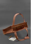 Фото Шкіряна жіноча сумка шоппер Бетсі світло-коричнева Crazy Horse